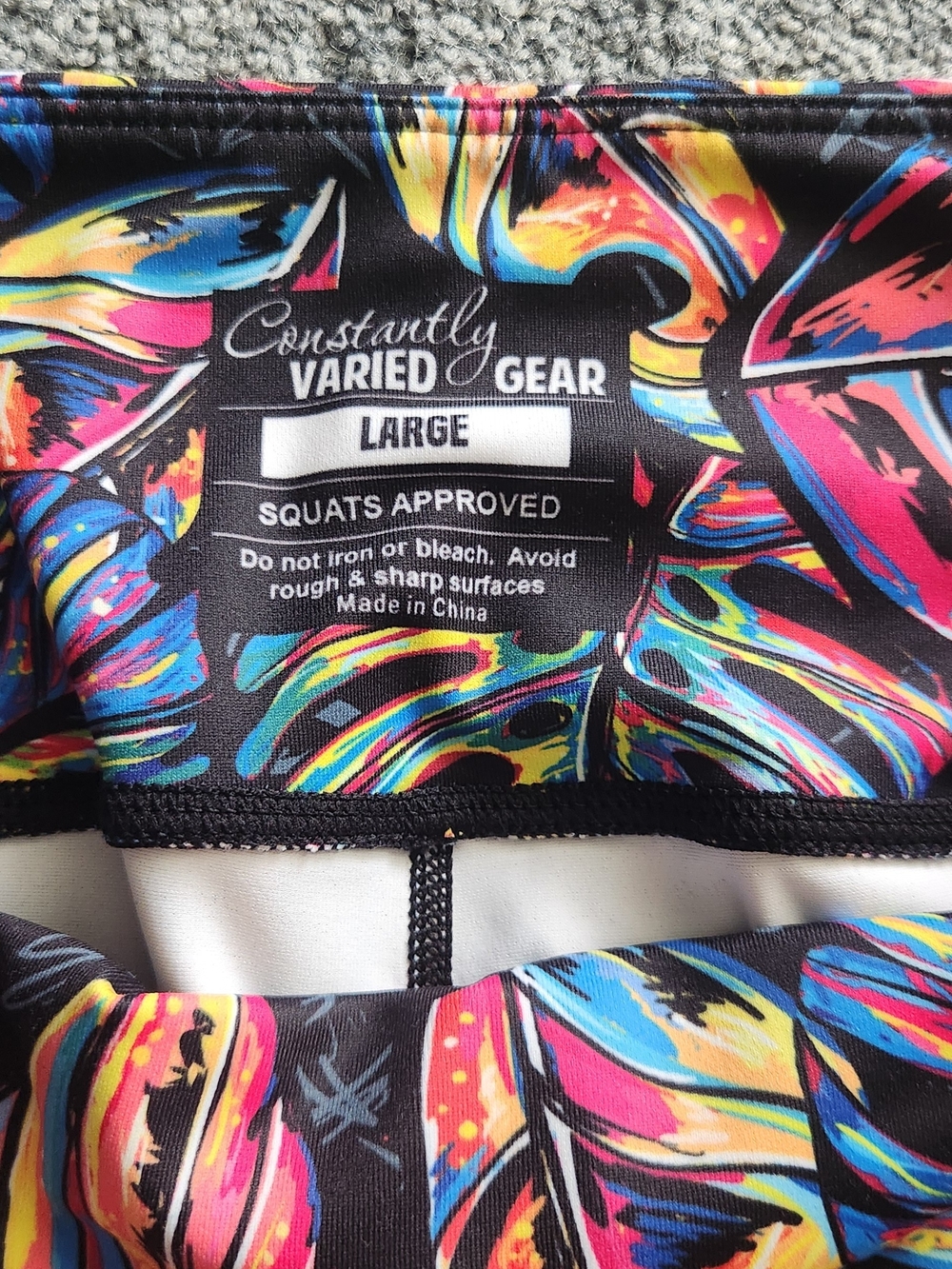Constantly Varied Gear Women's Black Tropical Leaf Capri Pants - Picture 2 of 2